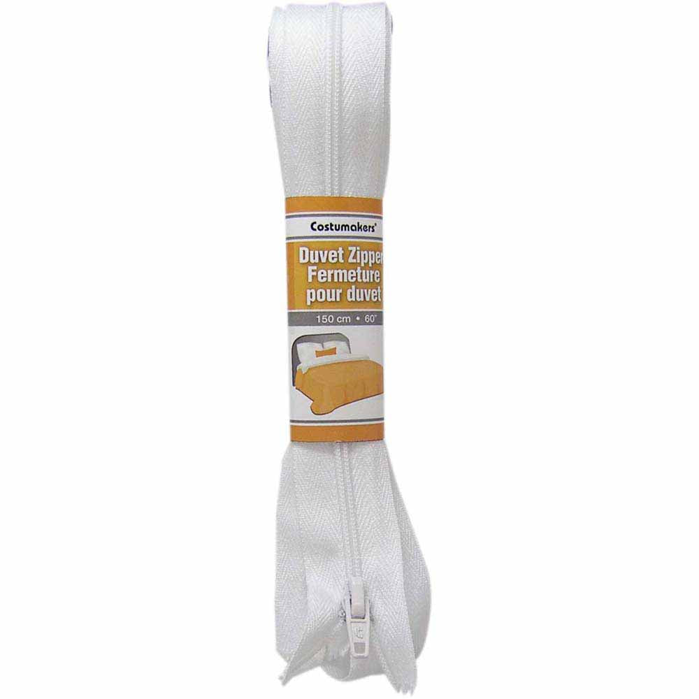 COSTUMAKERS Duvet Closed End Zipper 150cm (60") - White - 1702