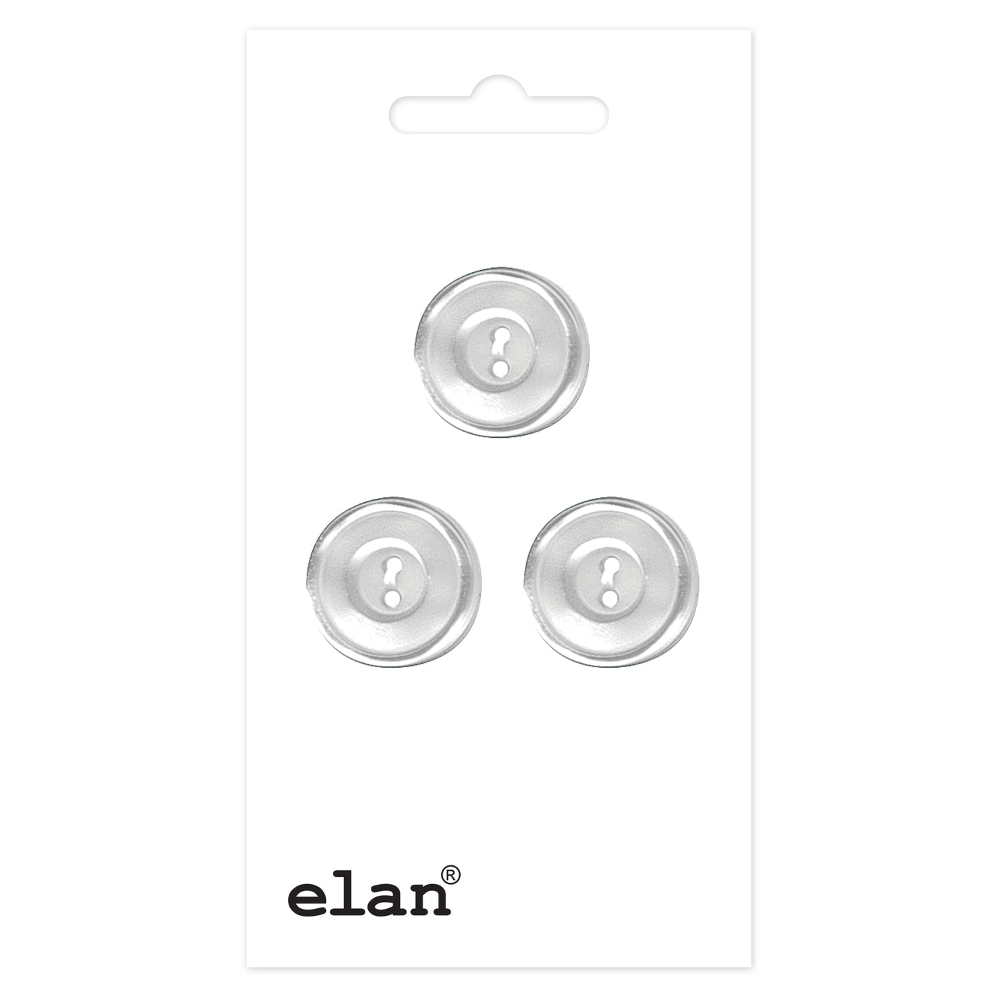 ELAN 2-Hole Button, 15 mm (5/8 in), 3-Count