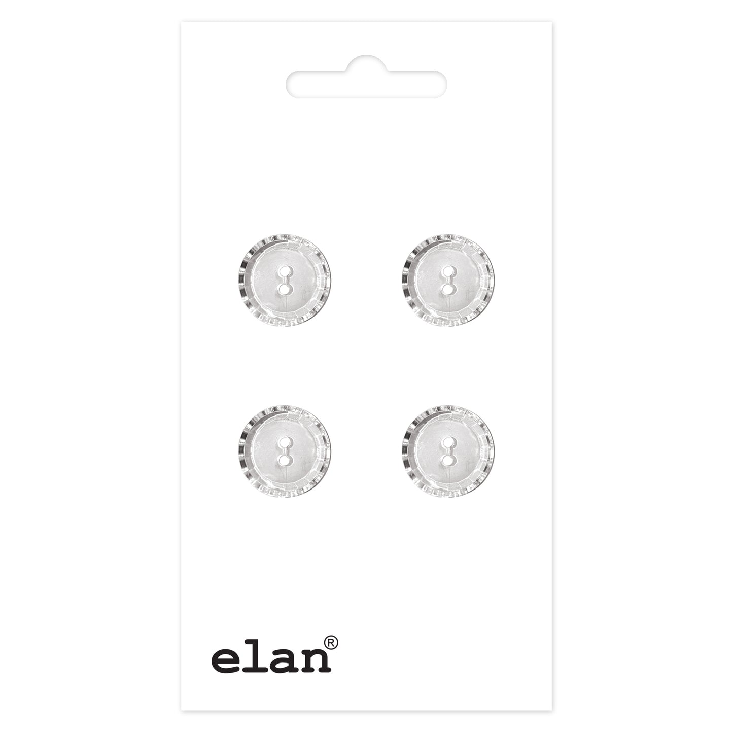ELAN 2 Hole Button - 12mm (1/2) - 4 count