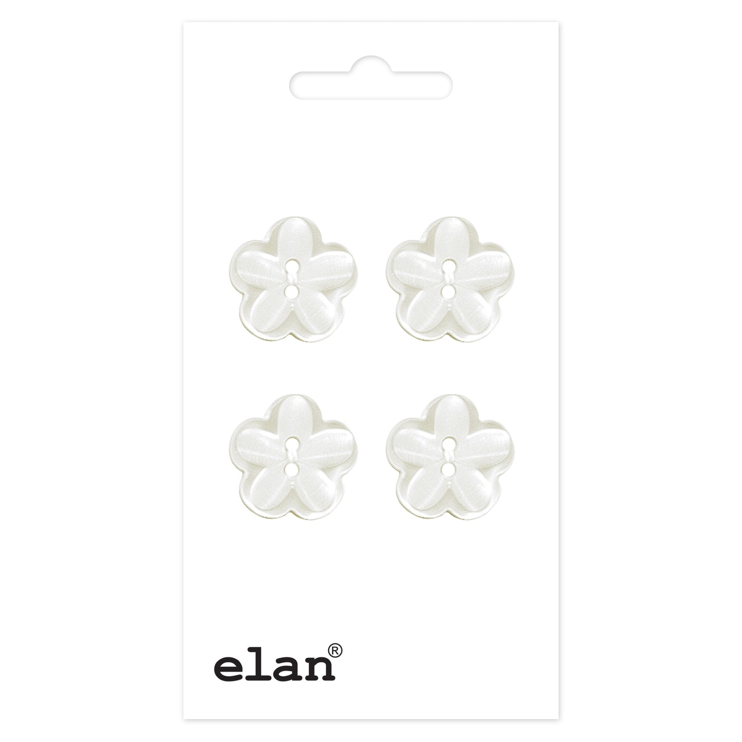 ELAN 2-Hole Button, 15 mm (5/8 in), 4-Count
