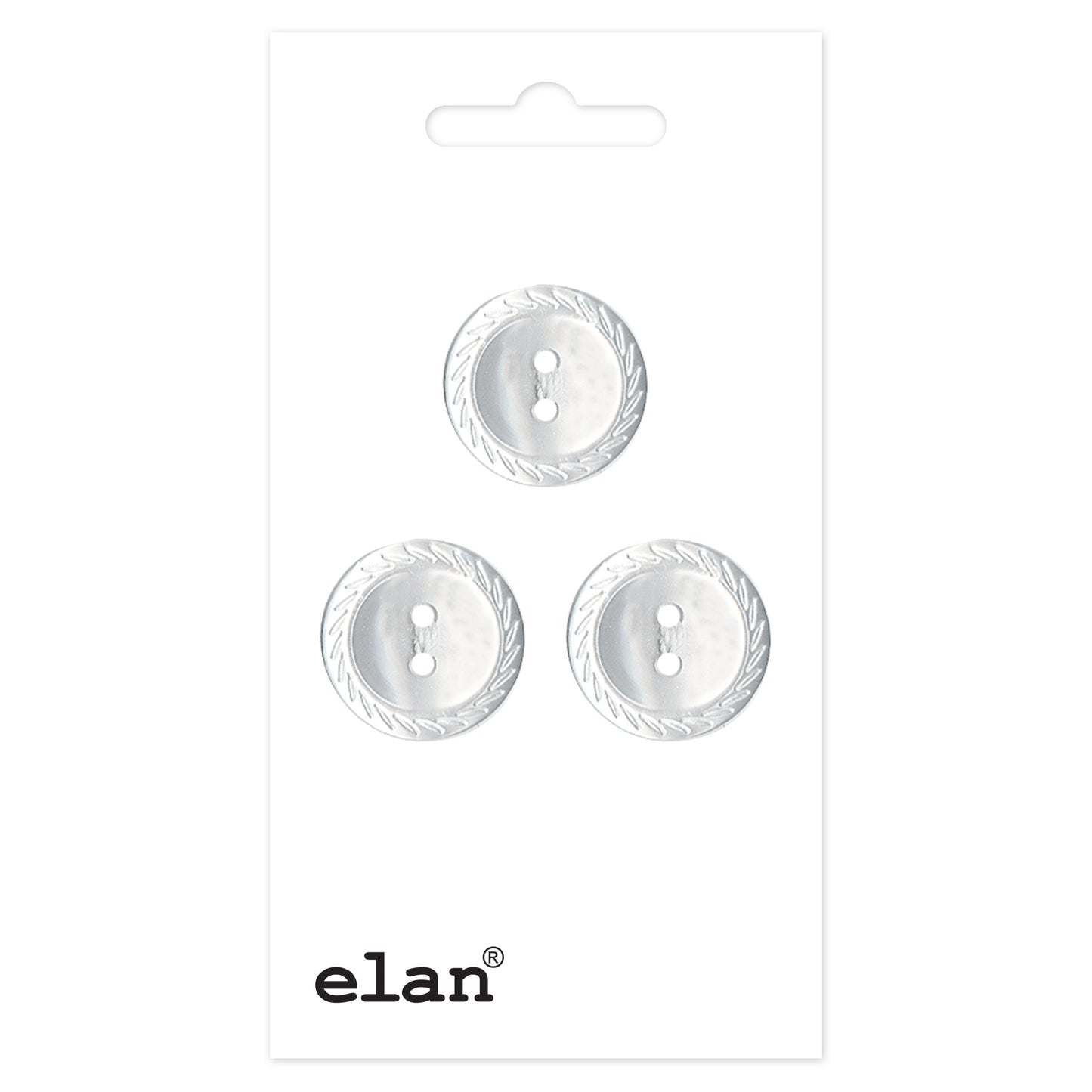 ELAN 2 Hole Button - 16mm (5/8) - 3 count