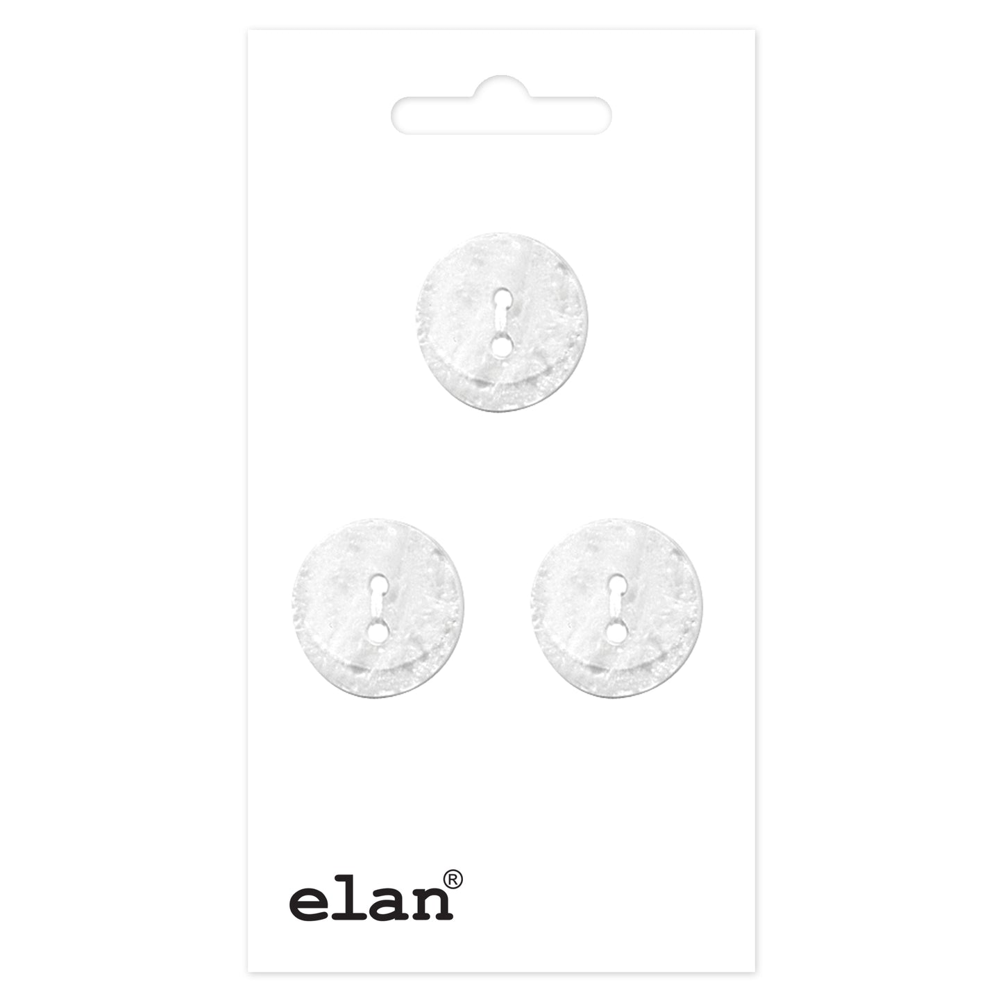 ELAN 2 Hole Button - 15mm (5/8) - 3 count