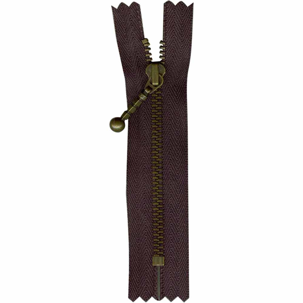 COSTUMAKERS Denim Closed End Zipper – 8 cm (3") – Sept. Brown – 1707