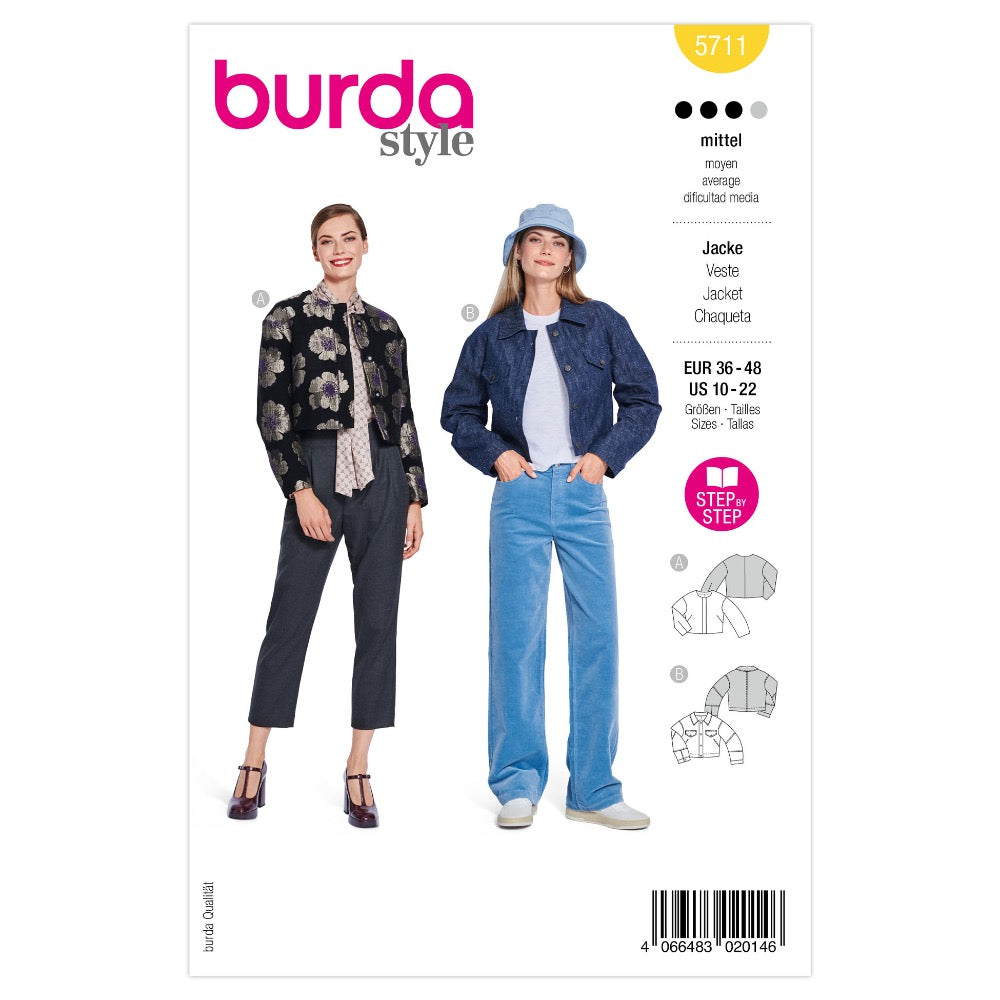 BURDA 5711 Jacket - Yellow