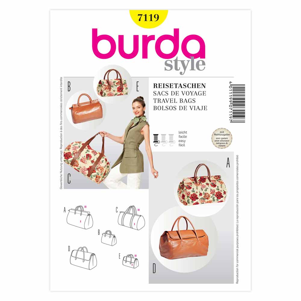 BURDA - 7119 Accessory Bags