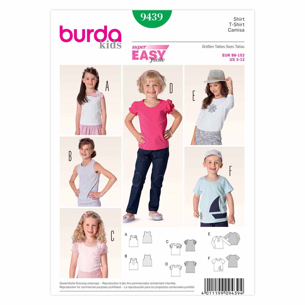 BURDA - 9439 Child Top