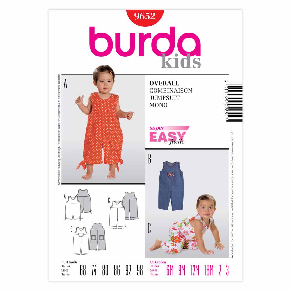 BURDA - 9652 Child Jumpsuit