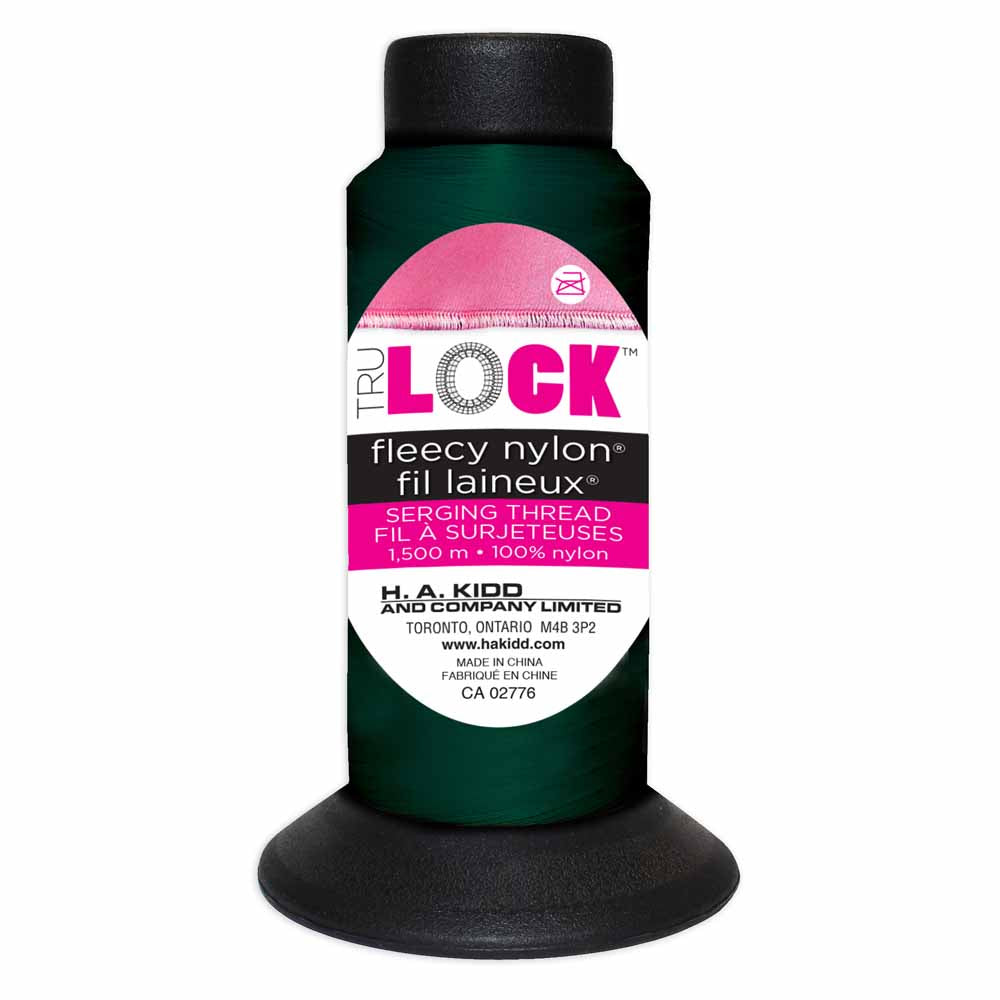 TRULOCK Fleecy Nylon Serging Thread – 1500 m – Dark Green