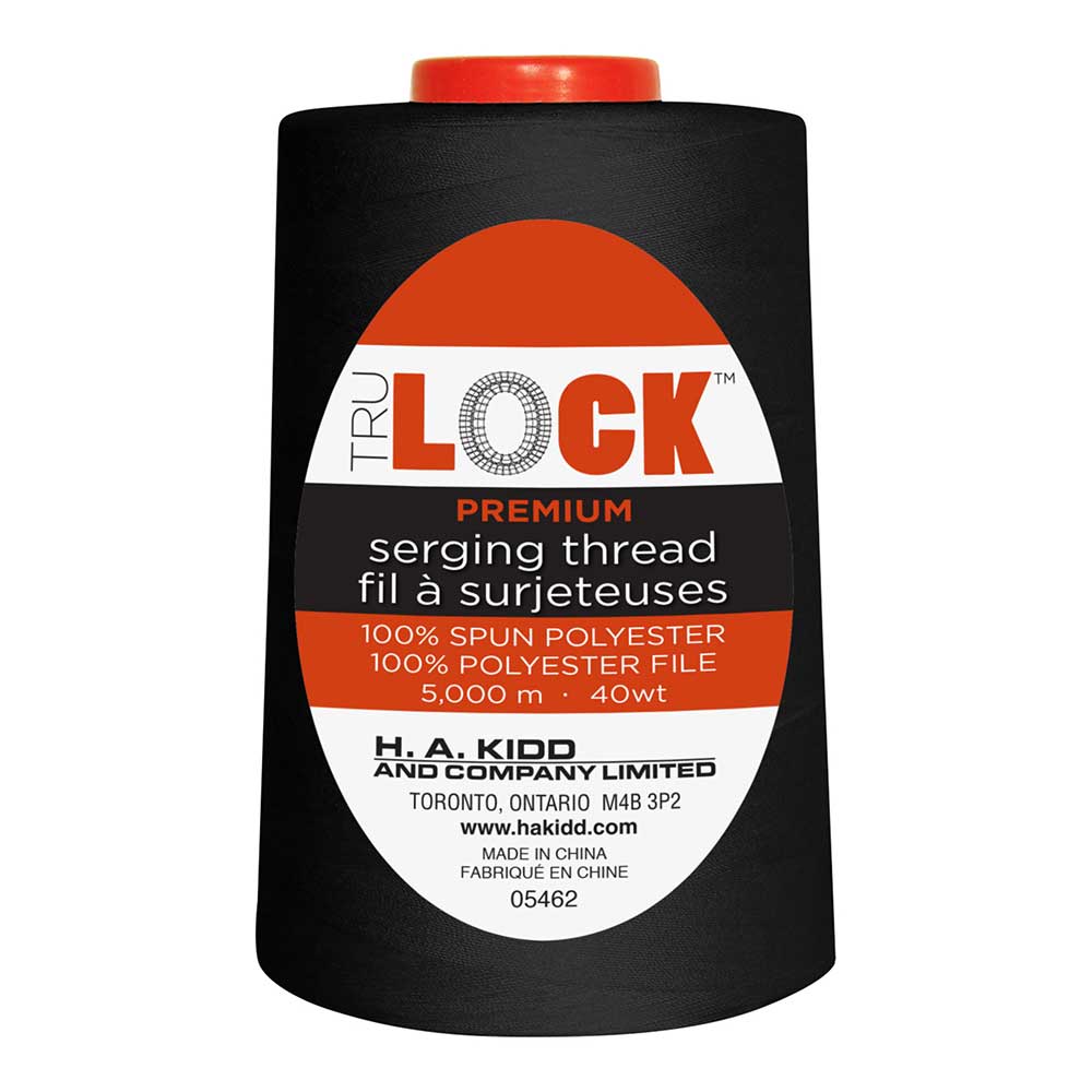 TRULOCK Premium Serging Thread – 5000 m – Black