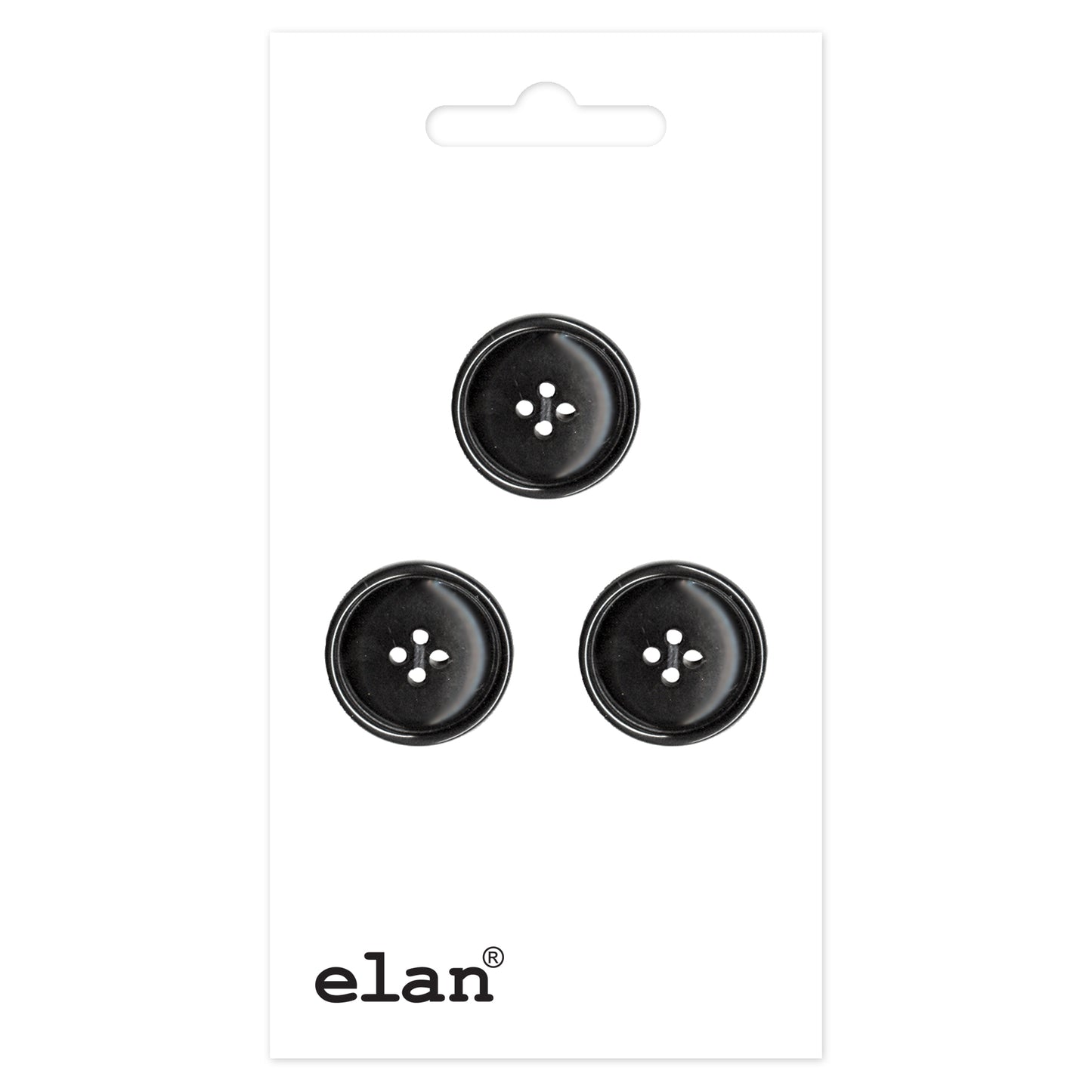 ELAN 4 Hole Button - 15mm (5/8) - 3 count