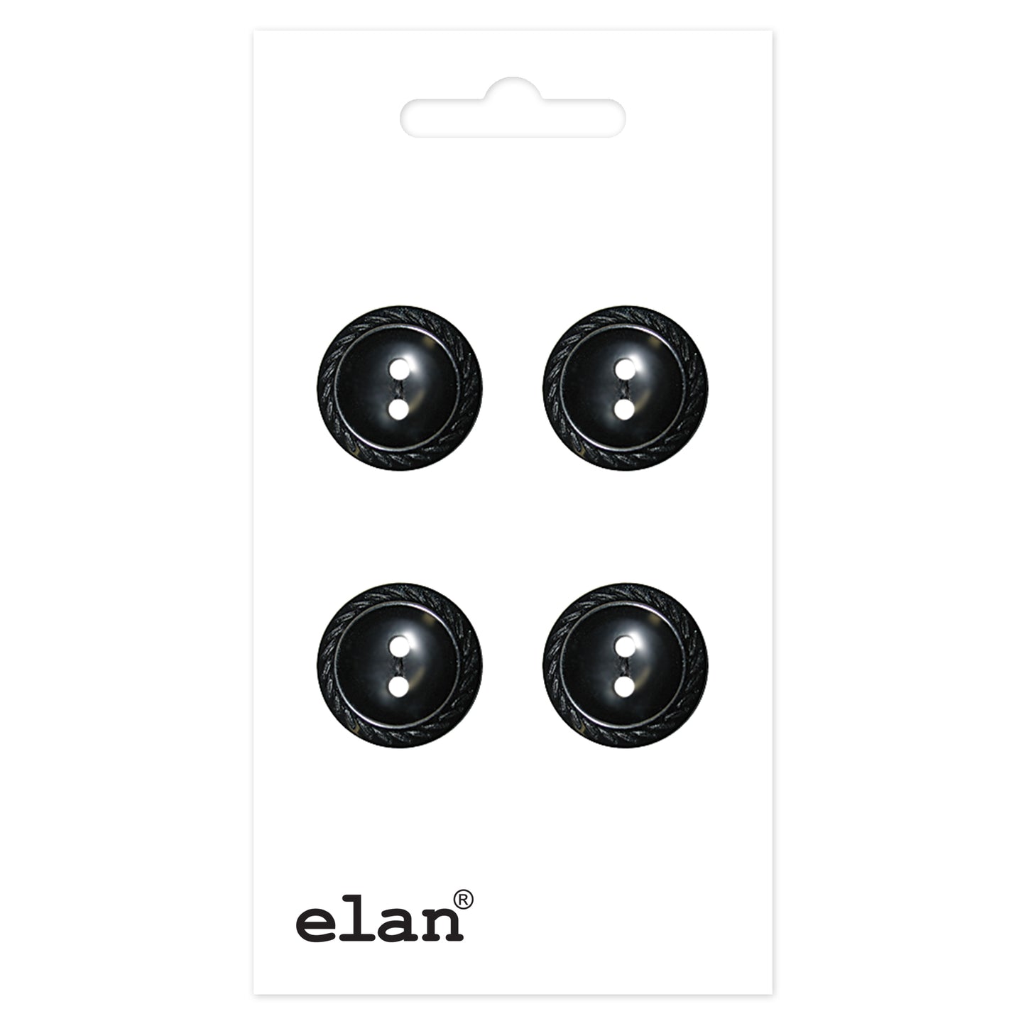 ELAN 2 Hole Button - 14mm (1/2) - 4 count