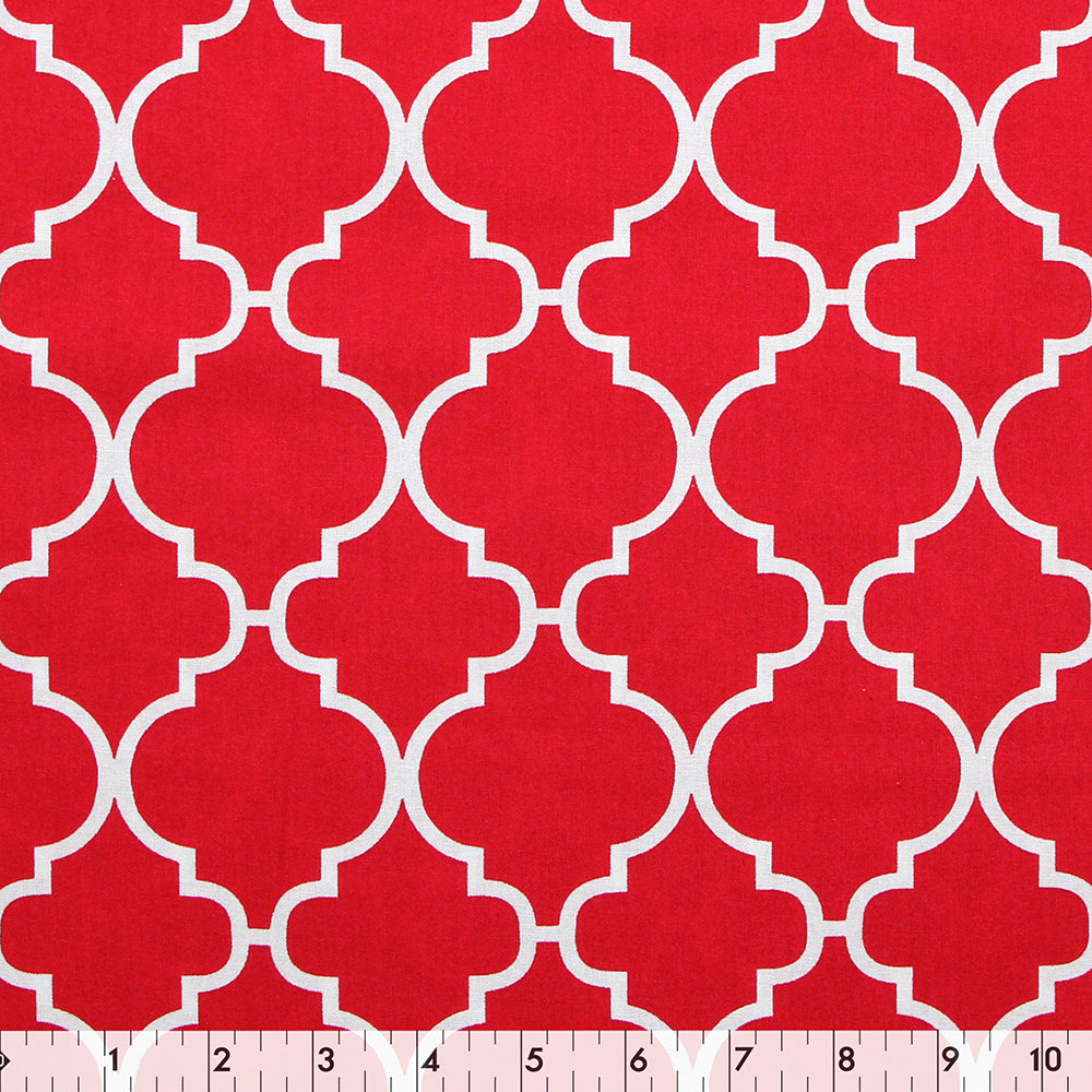 FABRIC CREATIONS Cotton Fabric Bolt — 42" × 8 yd — Red & White Clover