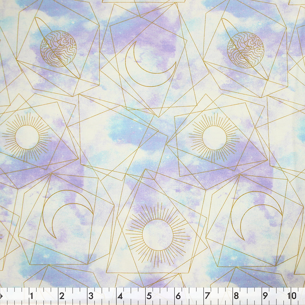 FABRIC CREATIONS 43" × 8 yd Cotton Fabric Bolt — Multi Celestial Galaxy
