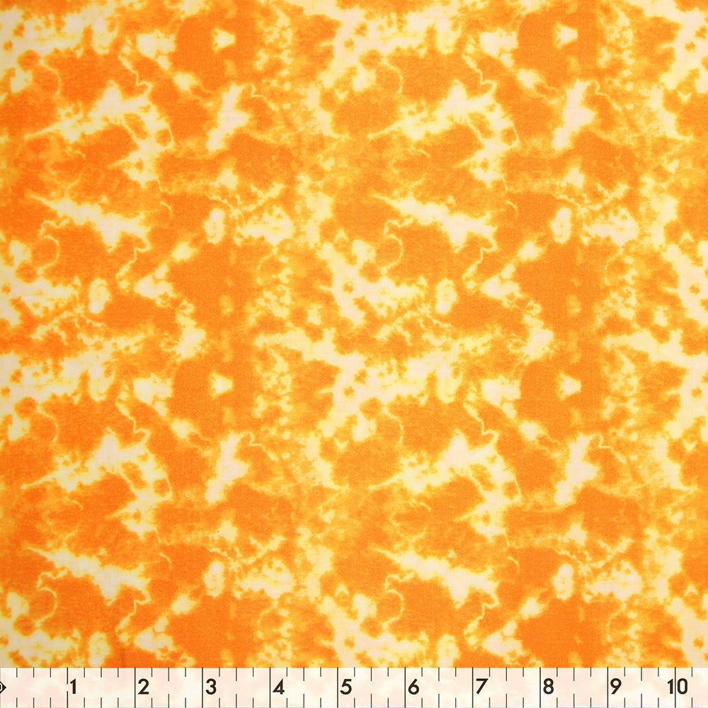 FABRIC CREATIONS 43" × 8 yd Cotton Fabric Bolt — Orange Tie Dye