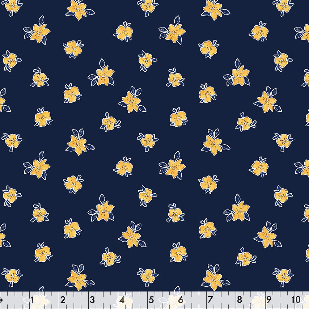 FABRIC CREATIONS Cotton Fabric Bolt Navy Arles Sunflowers 42 in x 8 yd