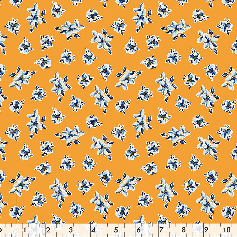 FABRIC CREATIONS 42in x 8yd Cotton Fabric Bolt - Yellow Arles Sunflowers