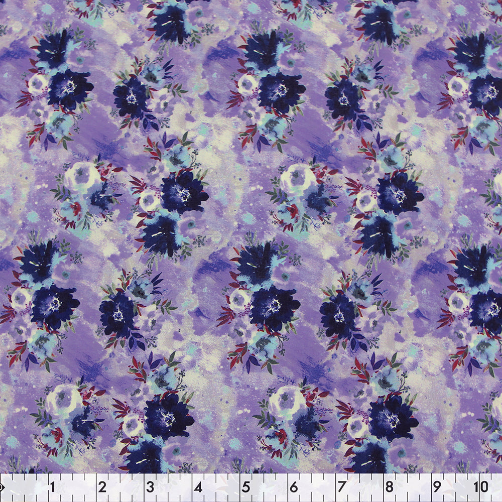 FABRIC CREATIONS 42in x 8yd Cotton Fabric Bolt - Purple Zahara