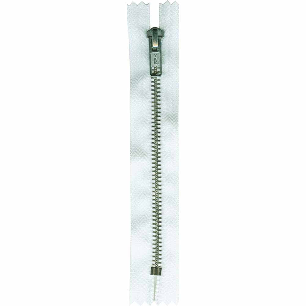 COSTUMAKERS Denim Closed‑End Zipper #5 – 18 cm (7 in) – White – 1711