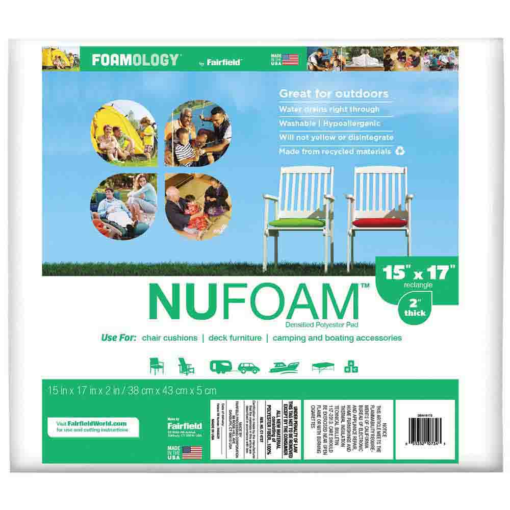 FAIRFIELD NuFoam™ Mildew-Resistant Pad 15 x 17 x 2 in (38.1 x 43.2 x 5.1 cm)