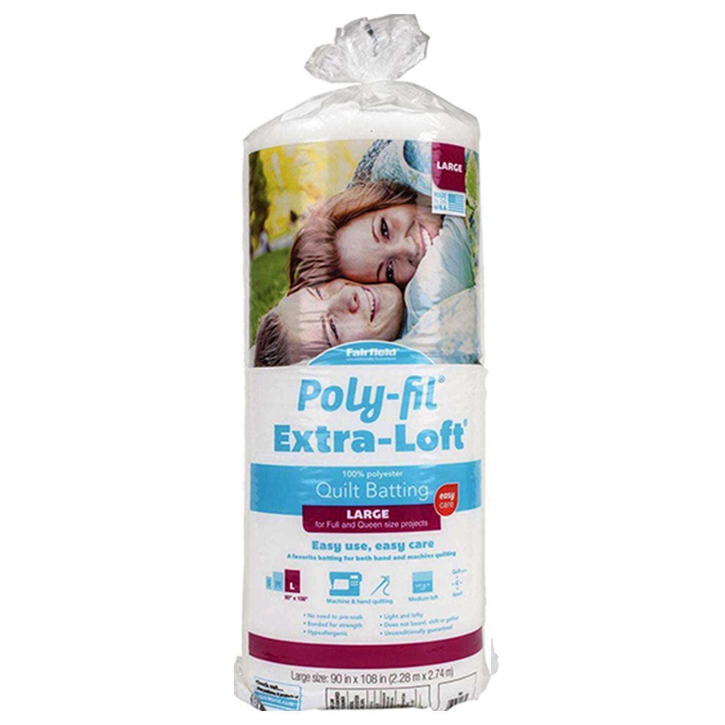 FAIRFIELD Poly-Fil Extra-Loft Quilt Batting 228 × 275 cm (90 × 108 in)