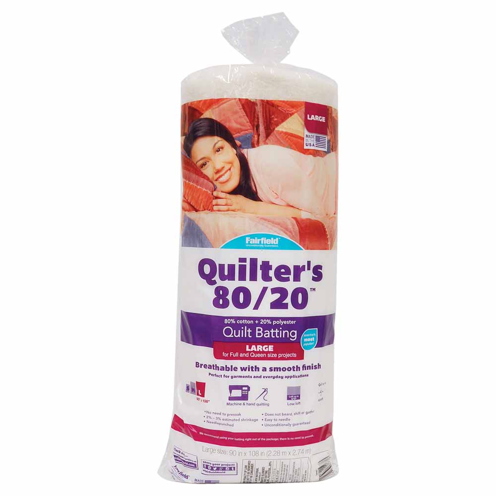 FAIRFIELD Quilter’s 80/20 Quilt Batting 229 × 274 cm (90 × 108 in)