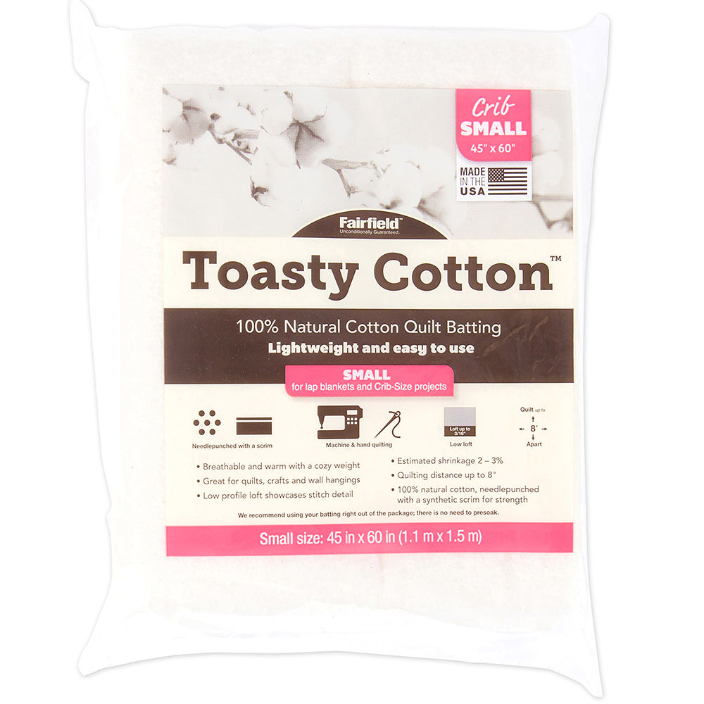 FAIRFIELD Toasty Cotton Quilt Batting 1.1 × 1.5 m (45 × 60 in)