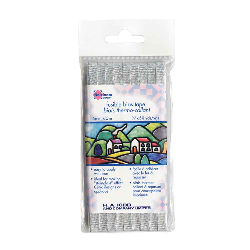 HEIRLOOM Fusible Bias Tape 6 mm (1/4 In) × 5 m Silver