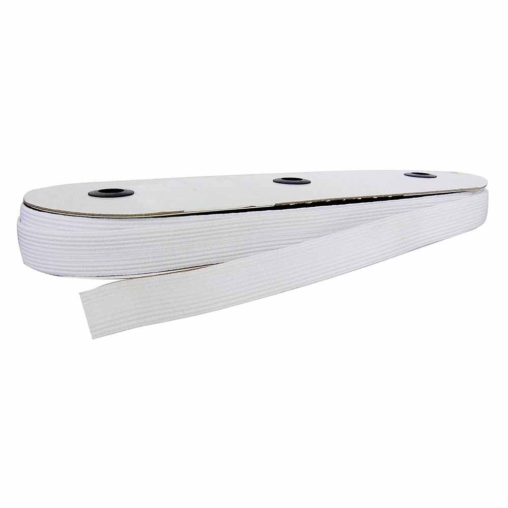 UNIQUE Braided Elastic - 19 mm x 15 m - White