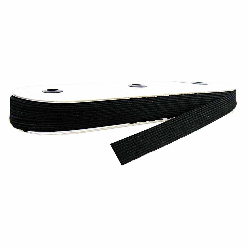 UNIQUE Braided Elastic - 19 mm x 15 m - Black