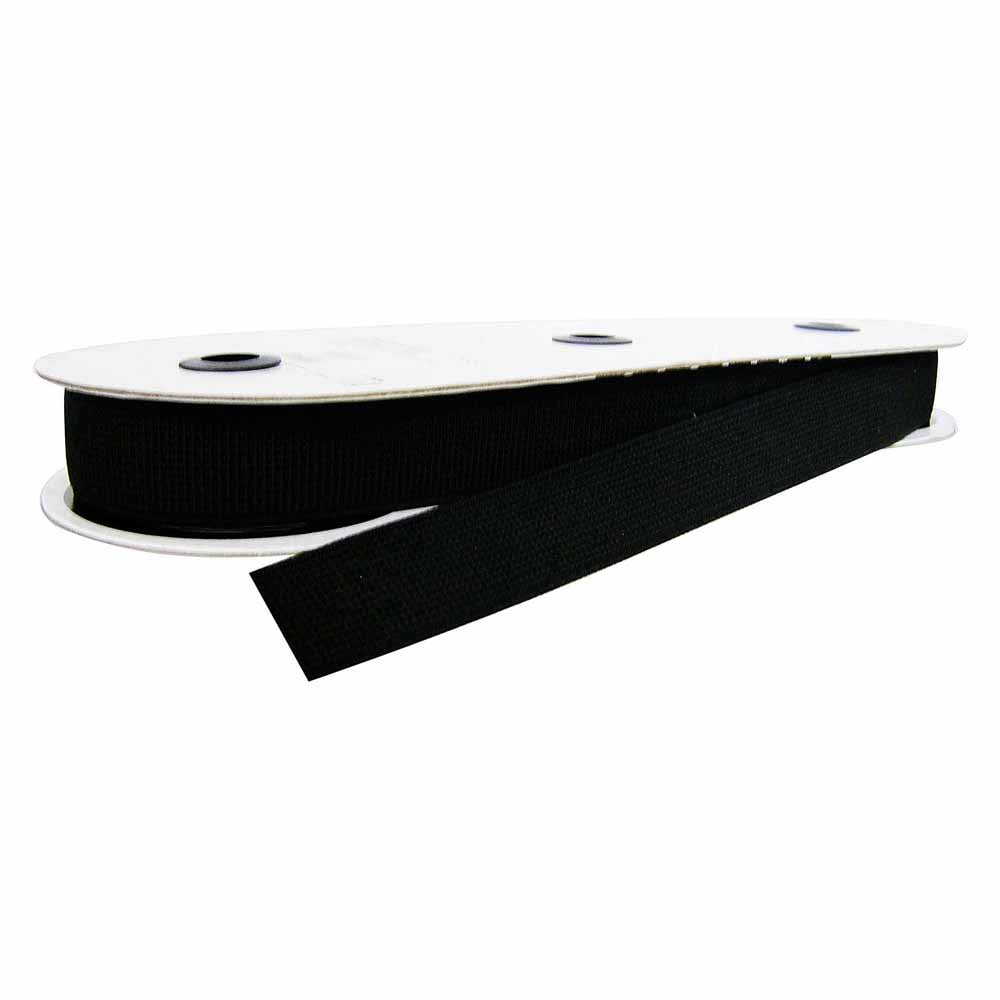 UNIQUE Fine Ribbed Elastic - 25 mm x 12 m - Black