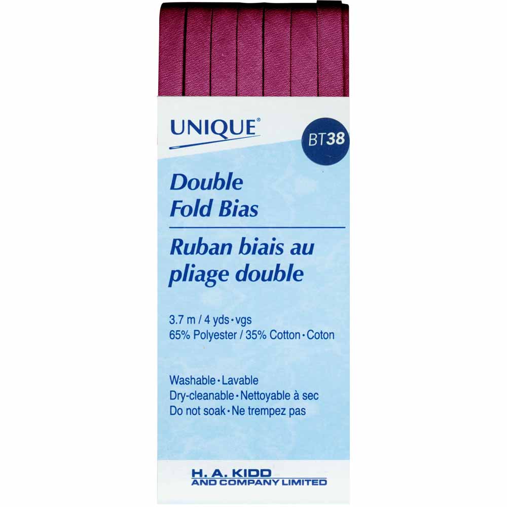 UNIQUE Double Fold Bias Tape – 7 mm x 3.7 m – Wine