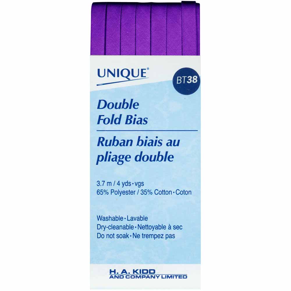 UNIQUE Double Fold Bias Tape – 7 mm x 3.7 m – Purple