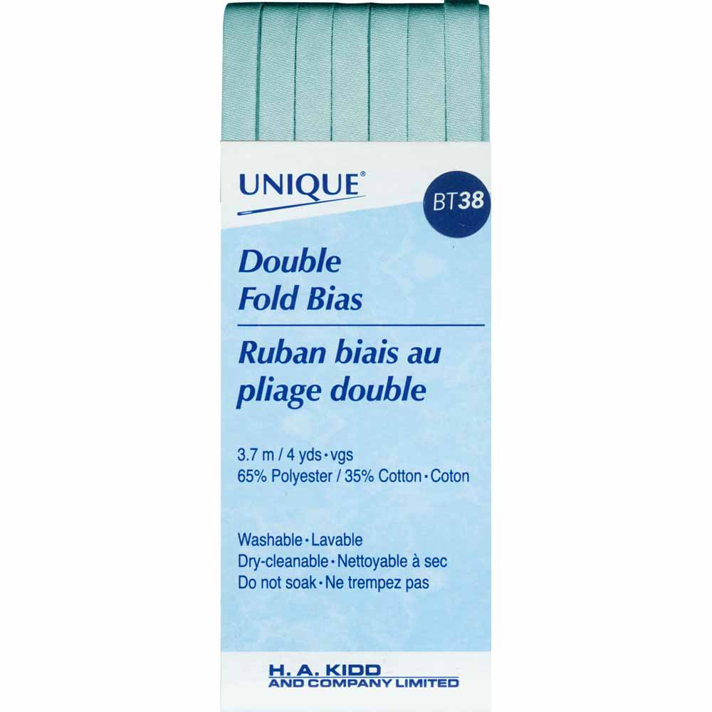 UNIQUE Double Fold Bias Tape – 7 mm x 3.7 m (1/4 in x 4.0 yd) – Turquoise