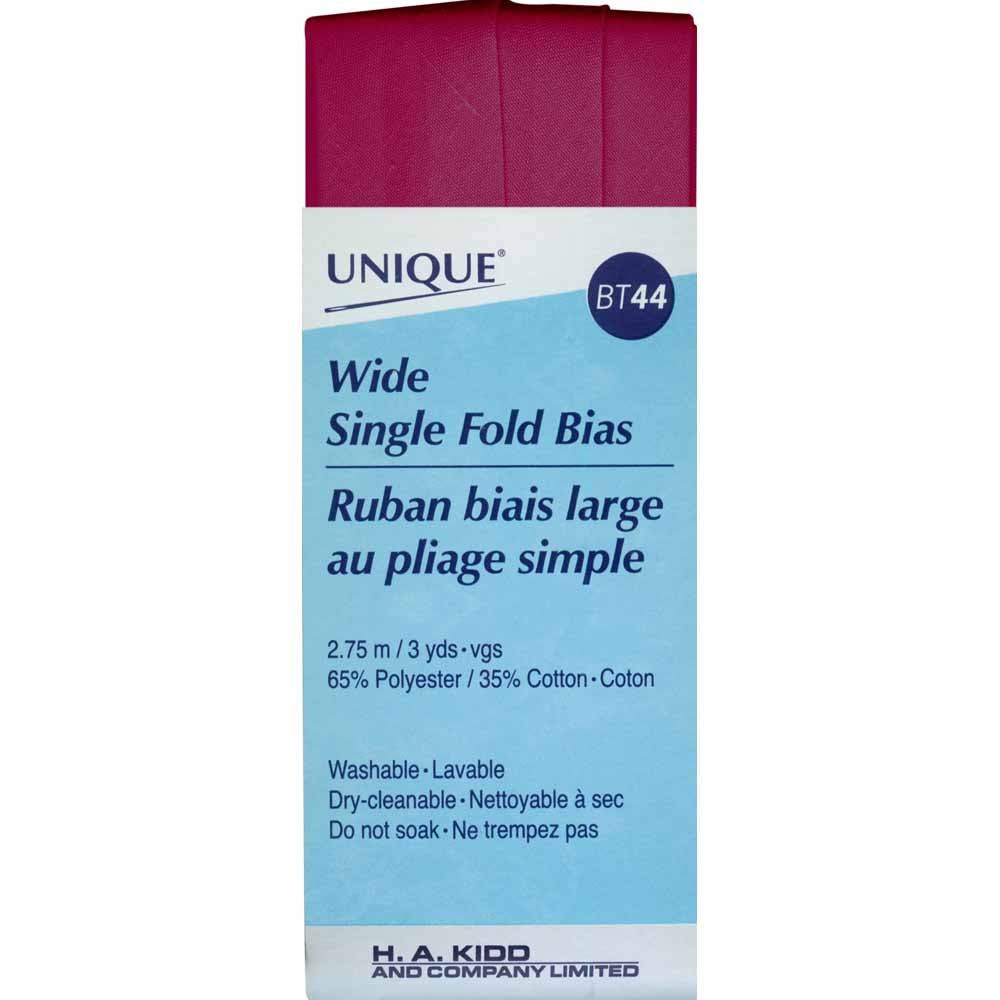 UNIQUE Wide Single Fold Bias Tape – 25mm x 2.75m – Wine