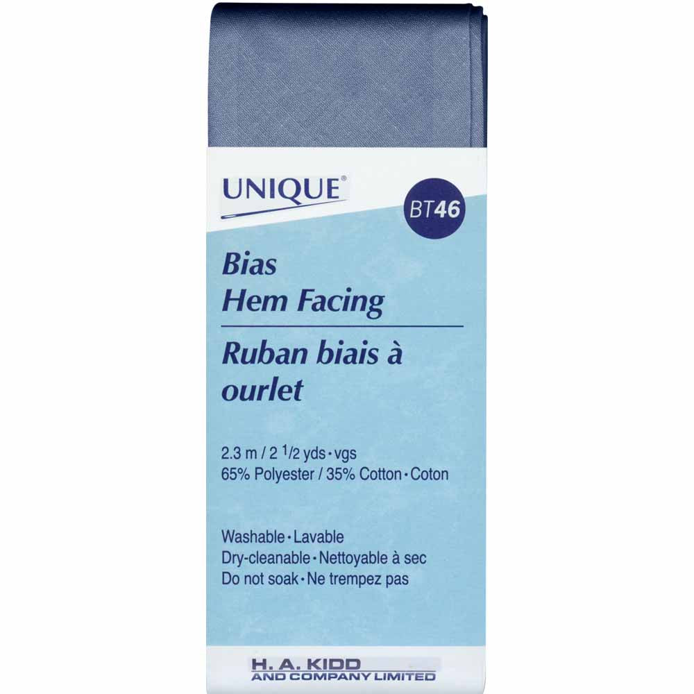 UNIQUE Hem Facing - 50 mm × 2.3 m (2" × 2½ yd) - Stone Blue