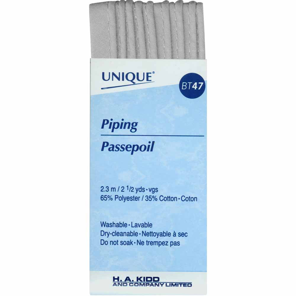 UNIQUE Corded Piping 3.2 mm x 2.3 m – Silver