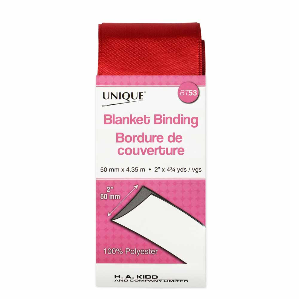 UNIQUE Blanket Binding 52mm x 4.35m - Scarlet