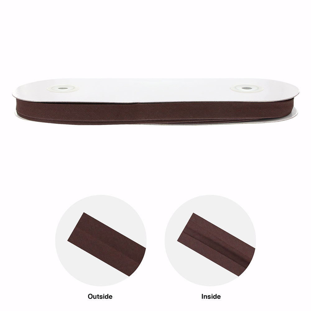 UNIQUE Extra Wide Double Fold Bias Tape 16mm x 25m – Brown
