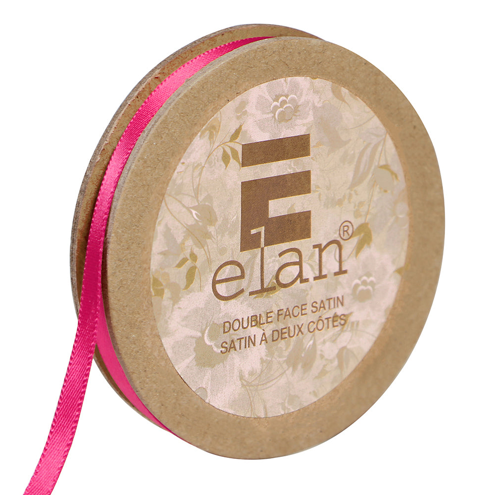 ELAN Double Face Satin Ribbon 6mm x 5m - Fuchsia Rose