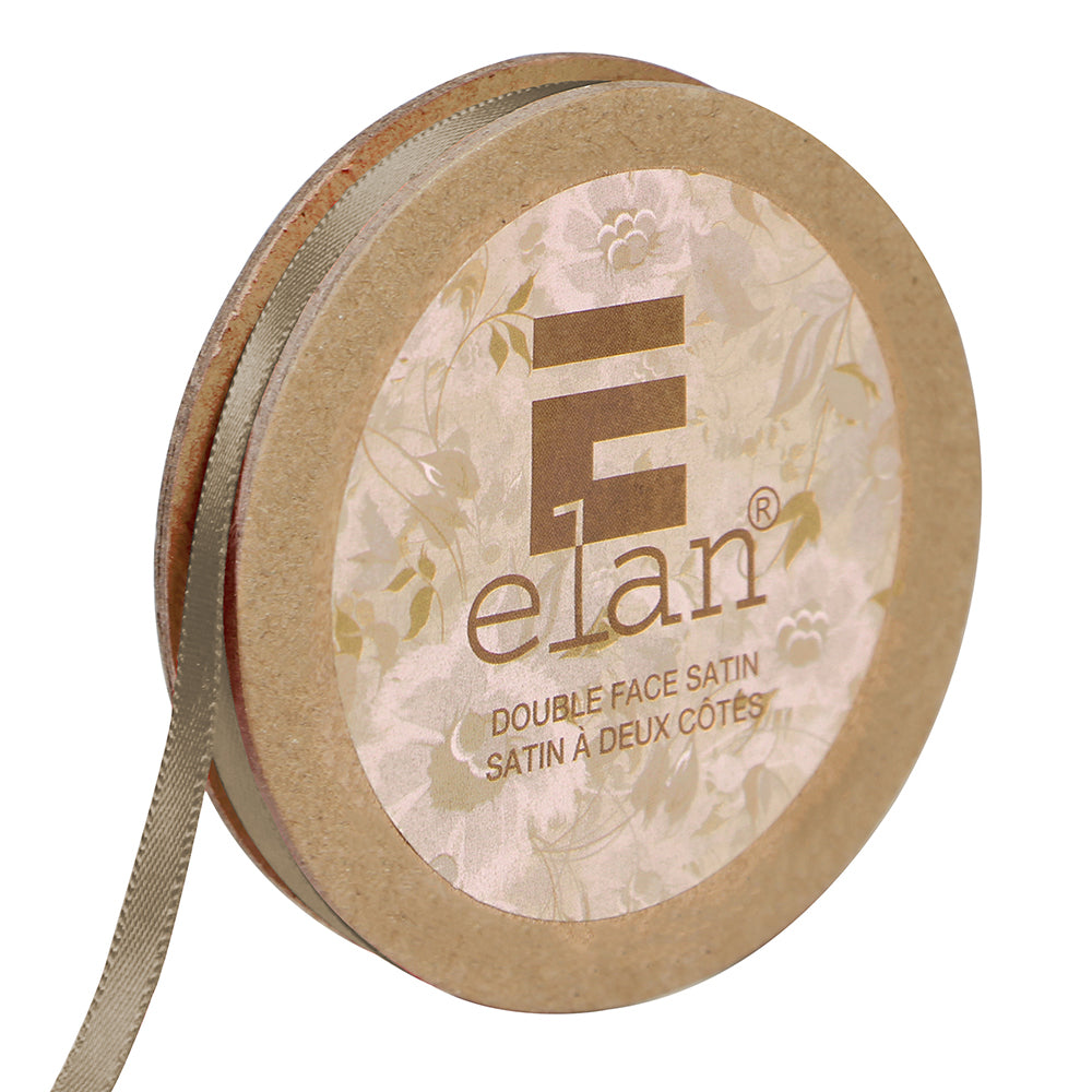 ELAN Double Face Satin Ribbon 6mm x 5m - Beige