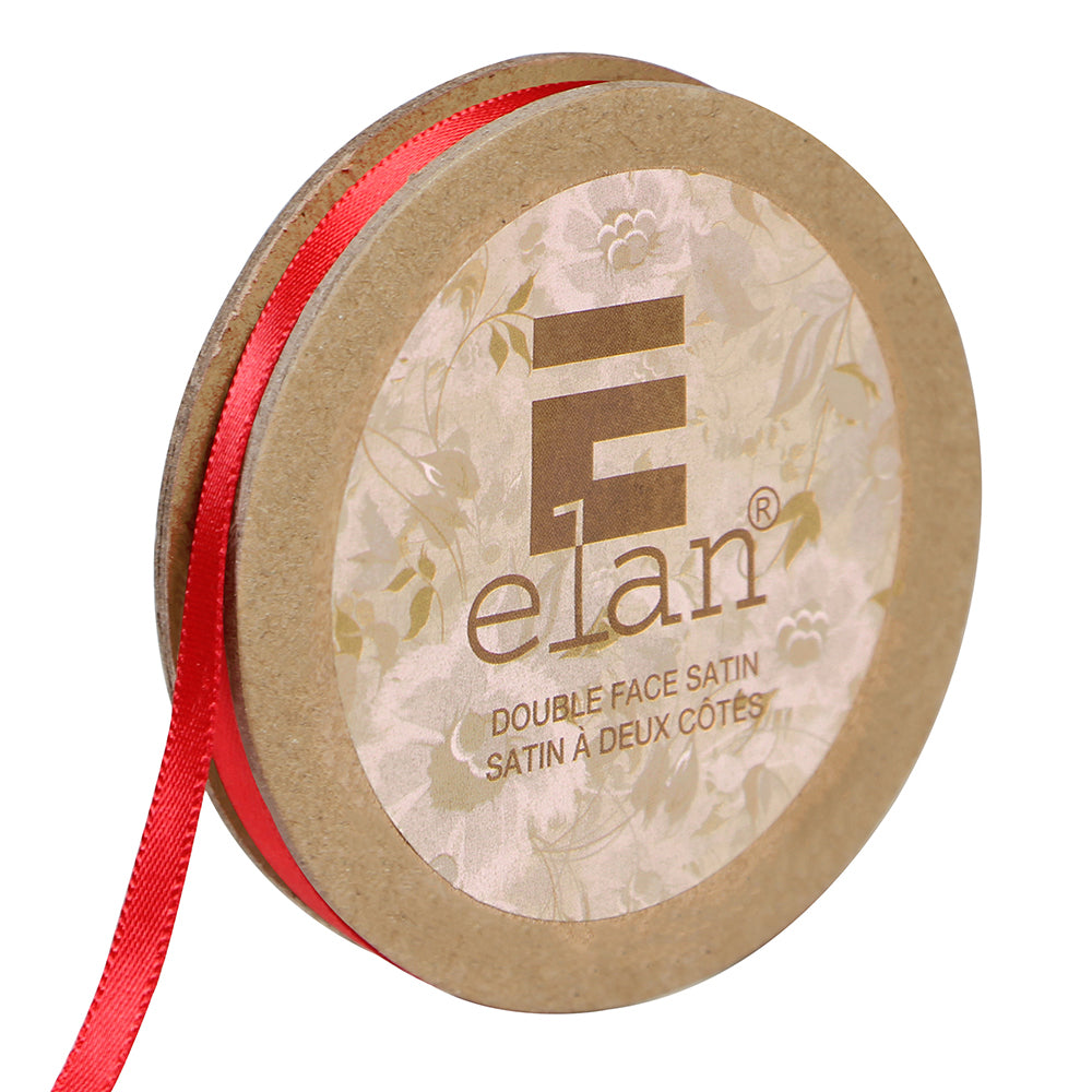 ELAN Double Face Satin Ribbon – 6 mm × 5 m – Red