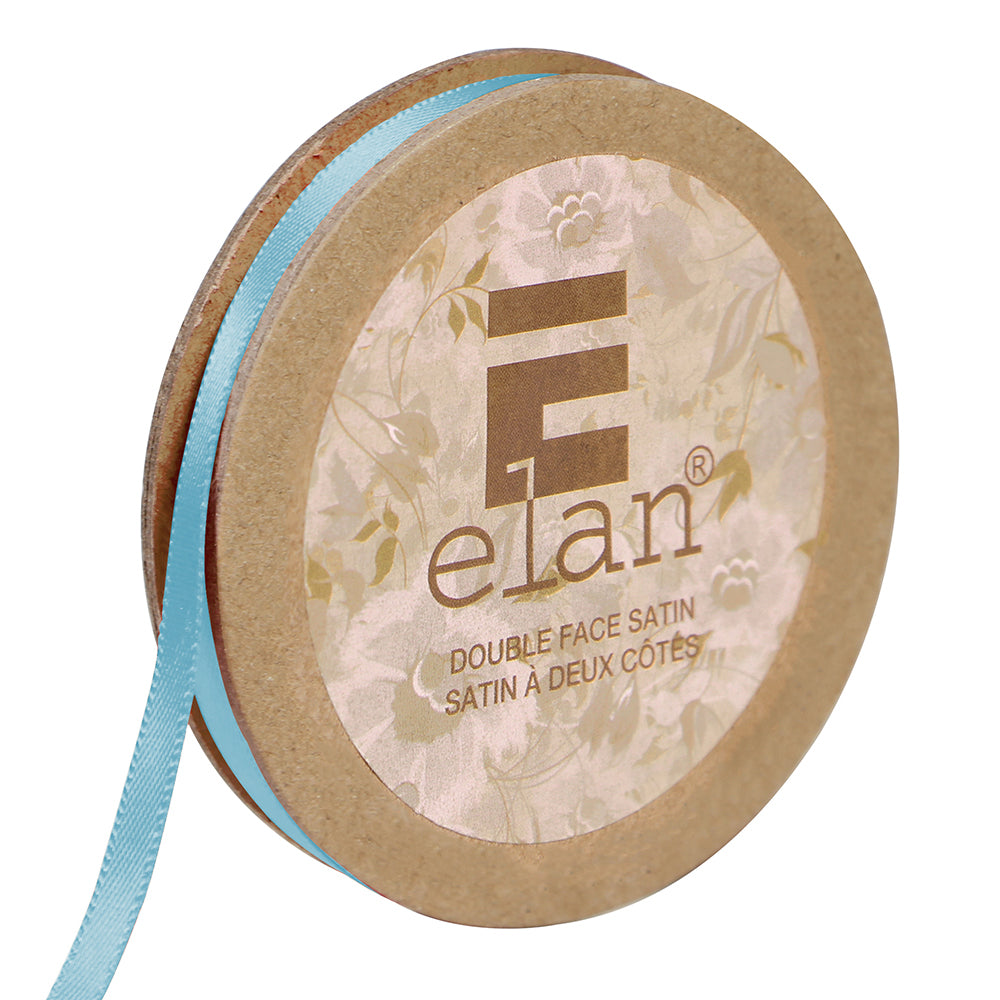 ELAN Double Face Satin Ribbon – 6 mm × 5 m – Aqua