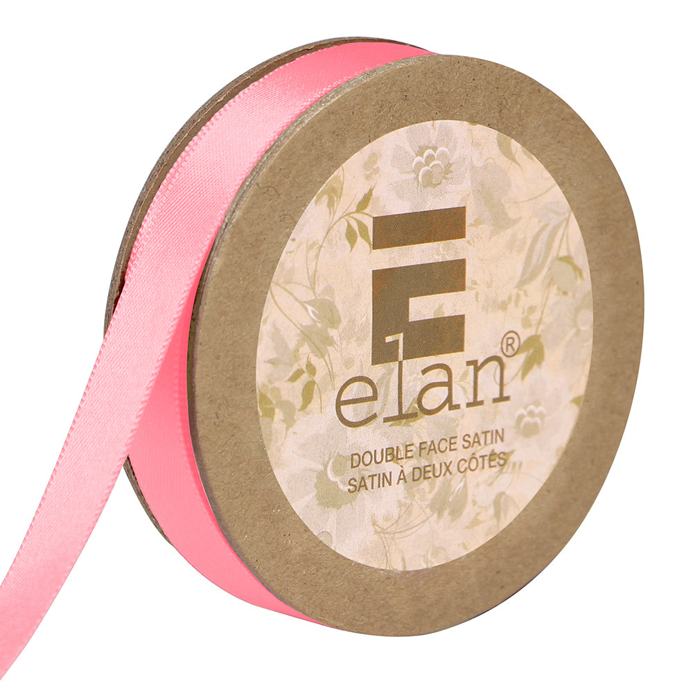 ELAN Double Face Satin Ribbon – 9 mm × 5 m – Pink