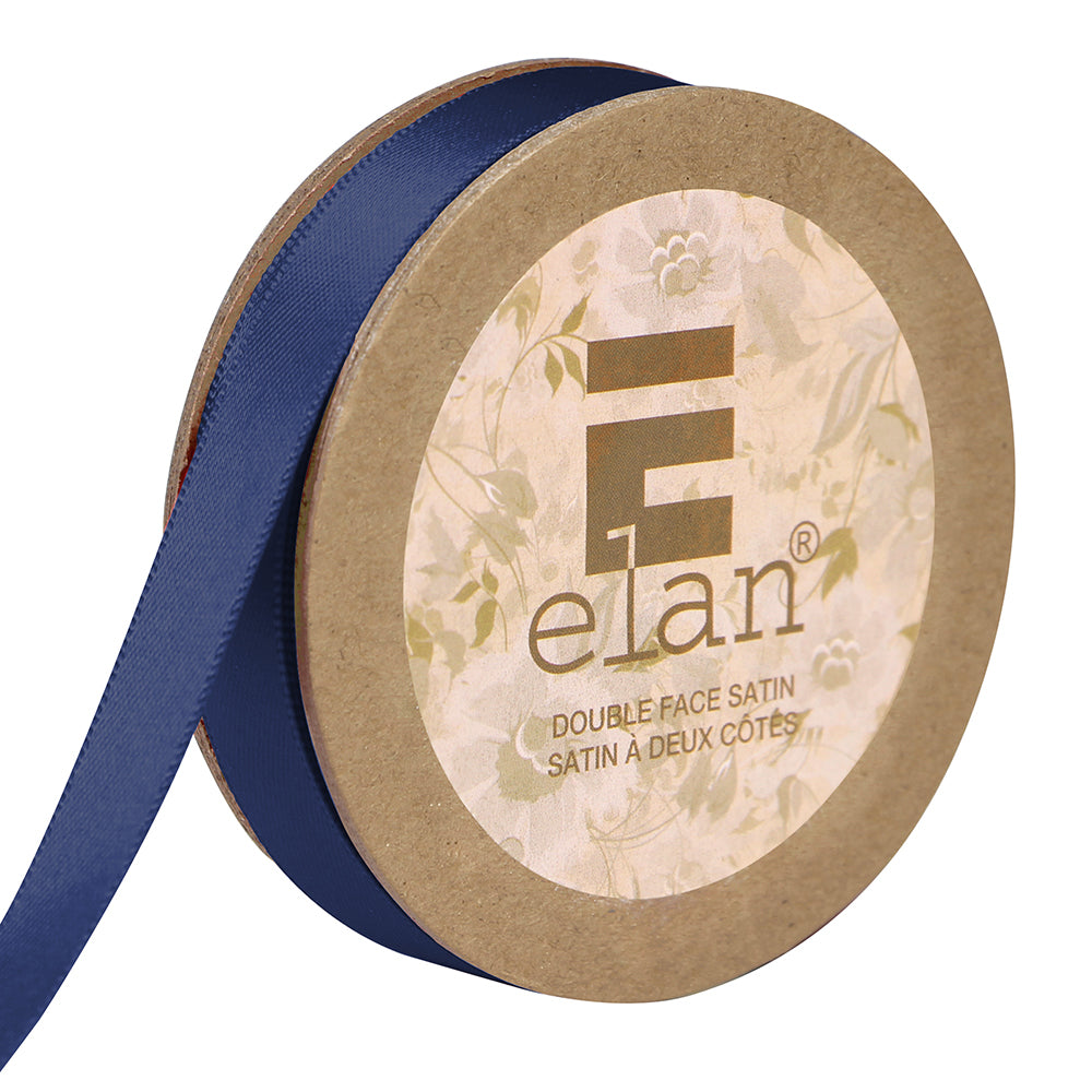ELAN Double Face Satin Ribbon – 9 mm × 5 m – Navy