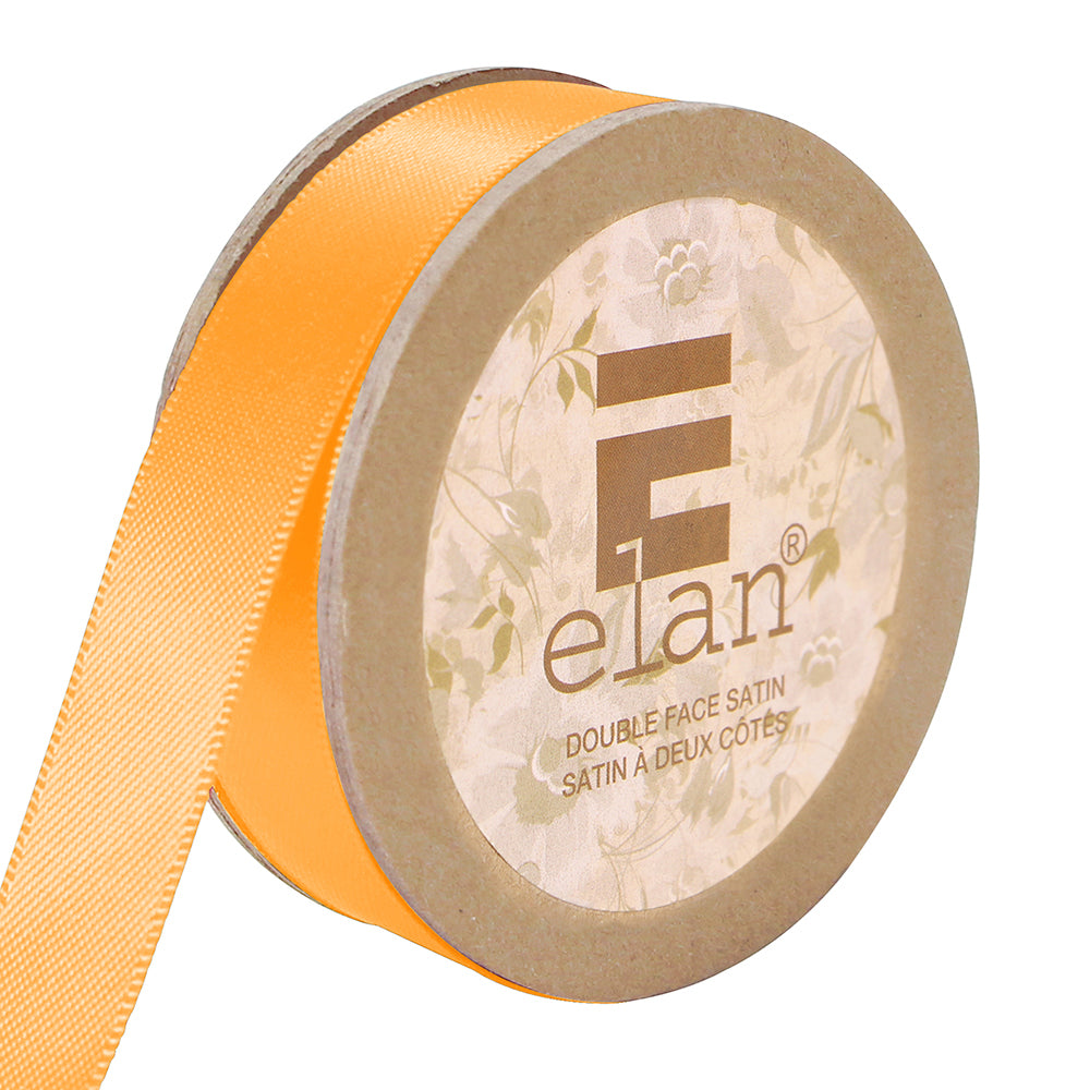 ELAN Double Face Satin Ribbon – 12 mm × 5 m – Light Orange