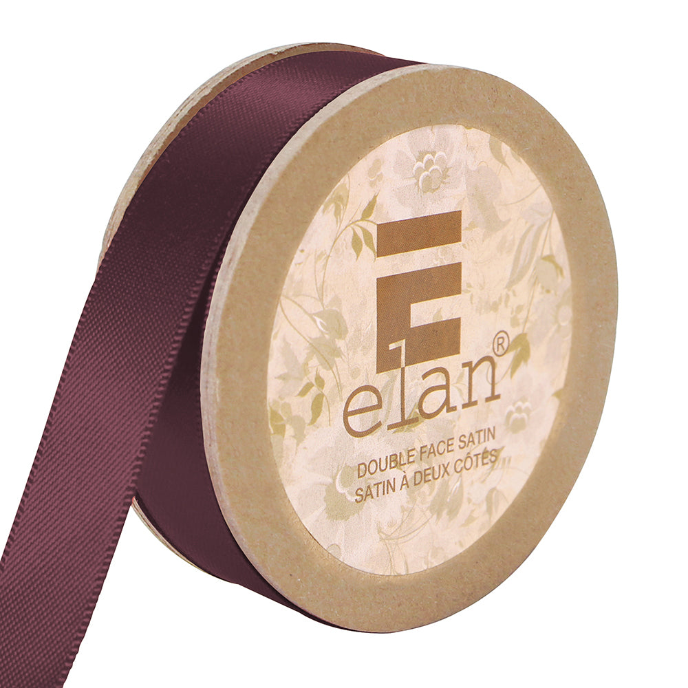 ELAN Double Face Satin Ribbon – 12 mm × 5 m – Wine