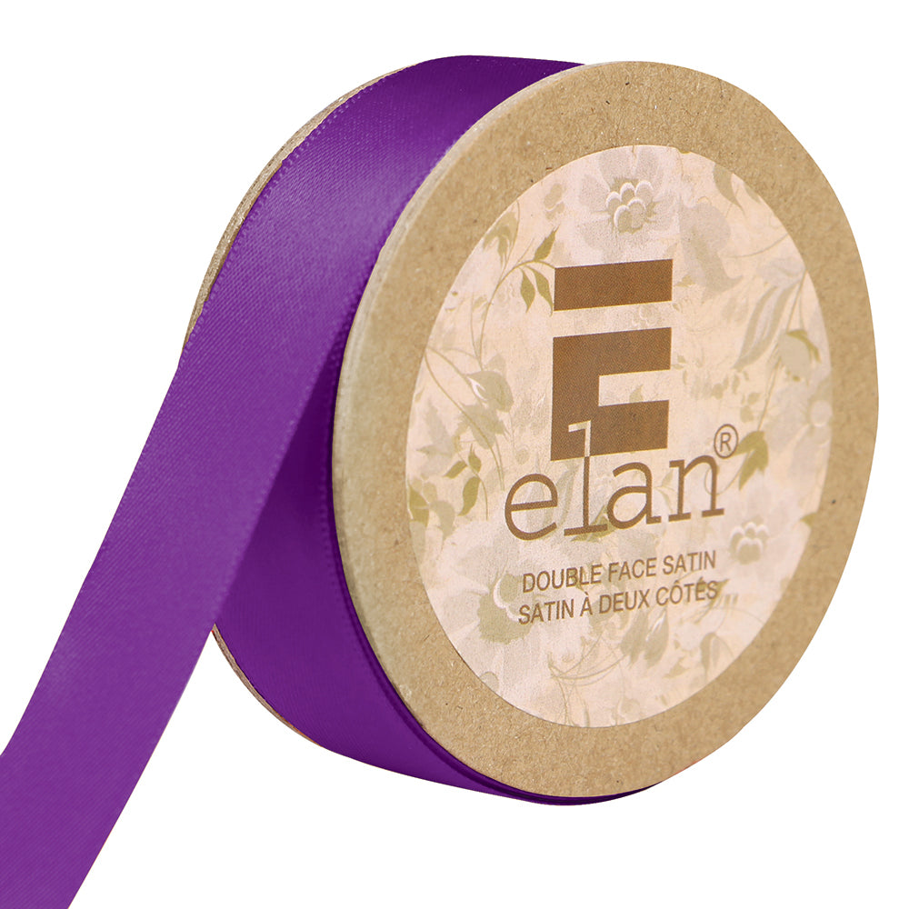 ELAN Double Face Satin Ribbon – 18 mm × 5 m – Purple