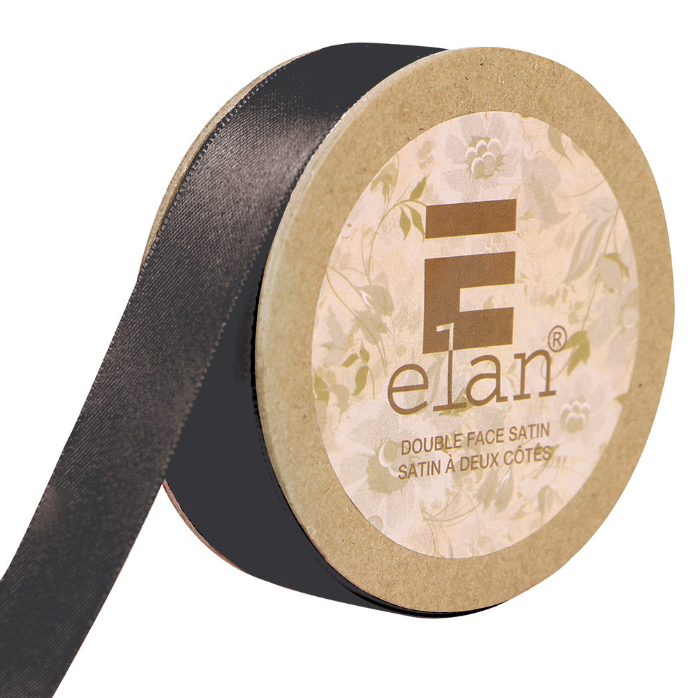 ELAN Double Face Satin Ribbon – 18 mm × 5 m – Dark Brown