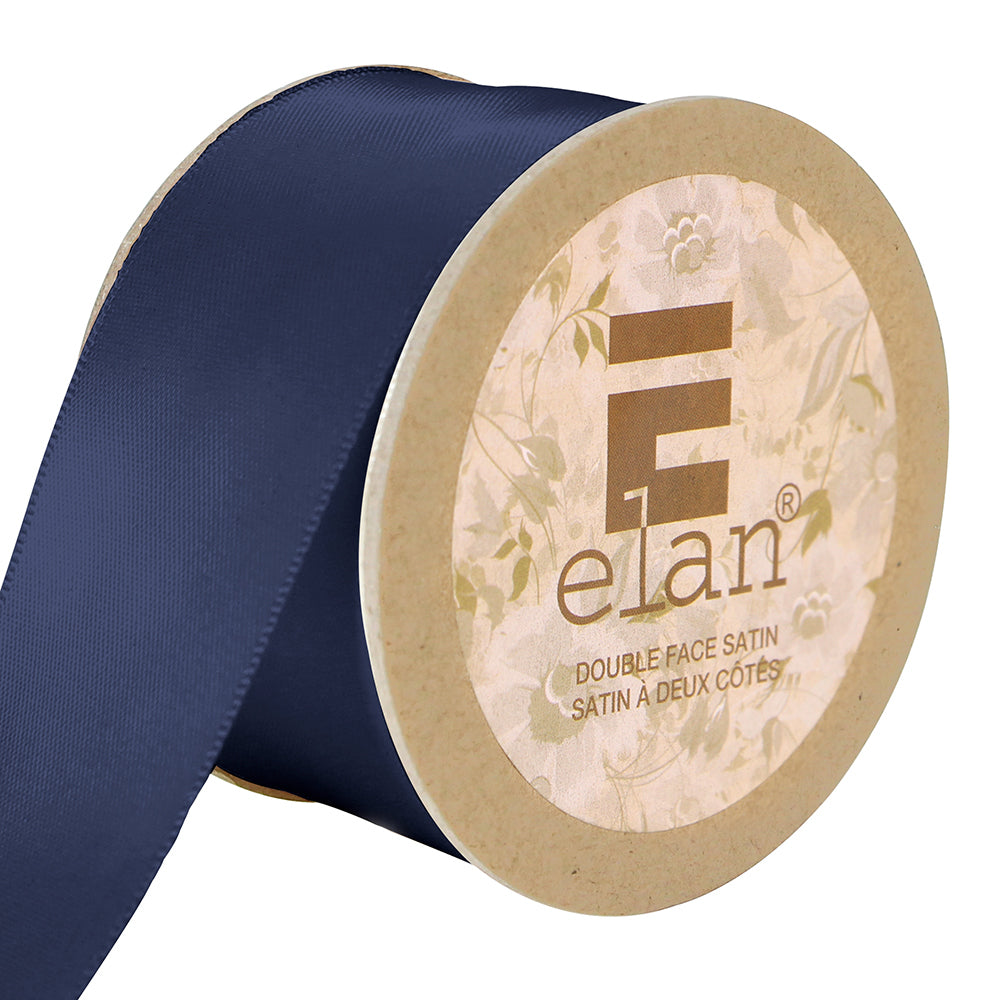 ELAN Double Face Satin Ribbon – 36 mm × 5 m – Navy