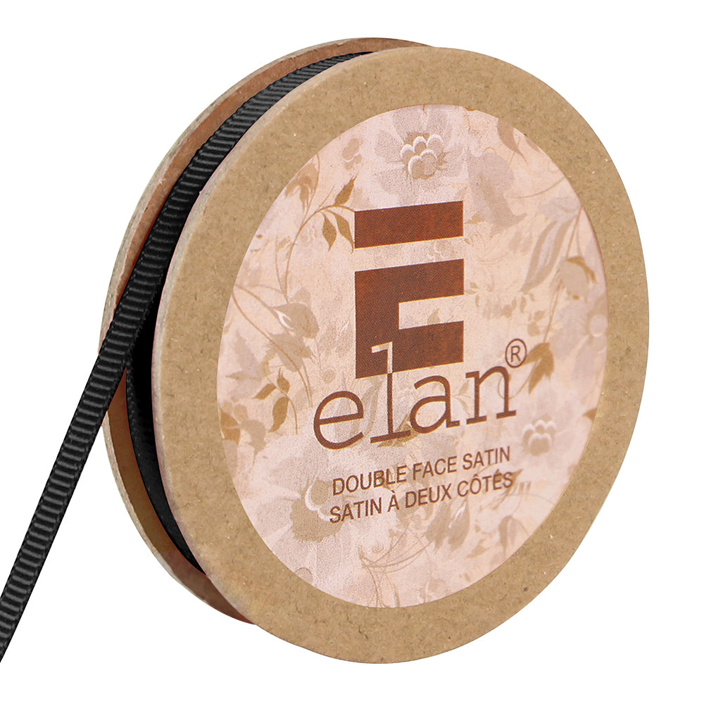 ELAN Grosgrain Ribbon – 6 mm × 5 m – Black